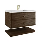 Allamari 36" Single Vanity, Sable w/ Single Hole 3 CM White Zeus Silestone Top