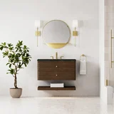 Allamari 36" Single Vanity, Sable w/ 3 CM Phantome Eclos Top