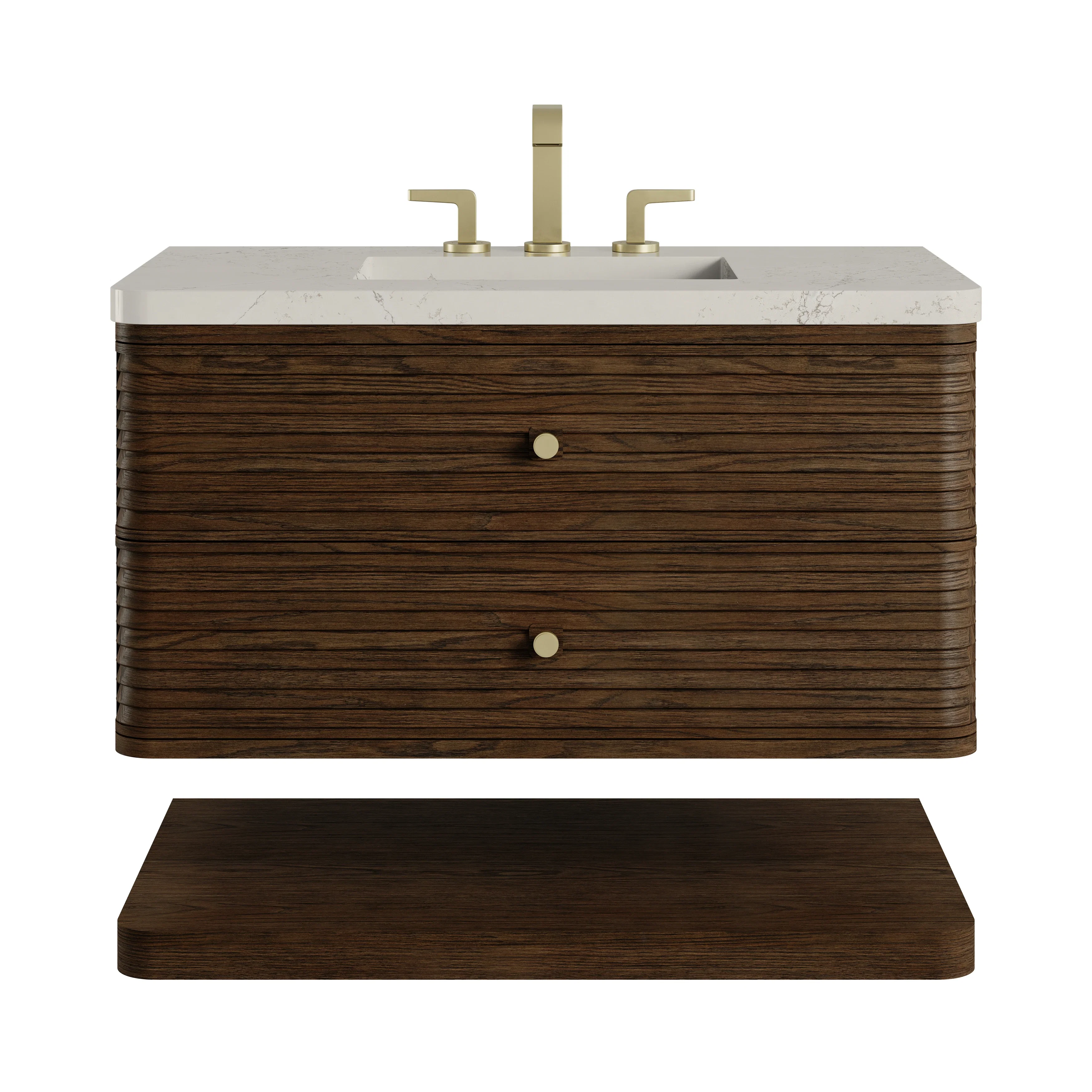Allamari 36" Single Vanity, Sable w/ 3 CM Siberian Silestone Top