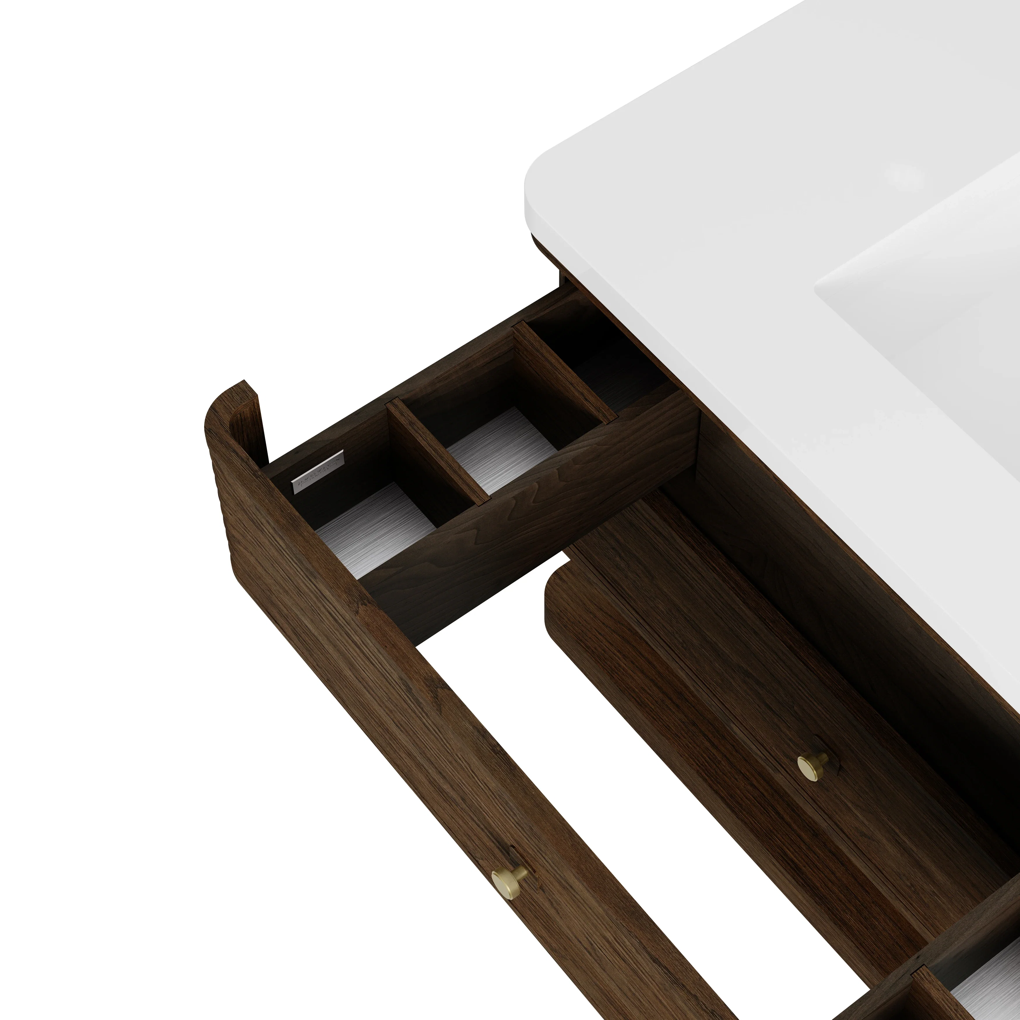 Allamari 36" Single Vanity, Sable w/ 3 CM Siberian Silestone Top