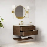 Allamari 36" Single Vanity, Sable w/ 3 CM Siberian Silestone Top