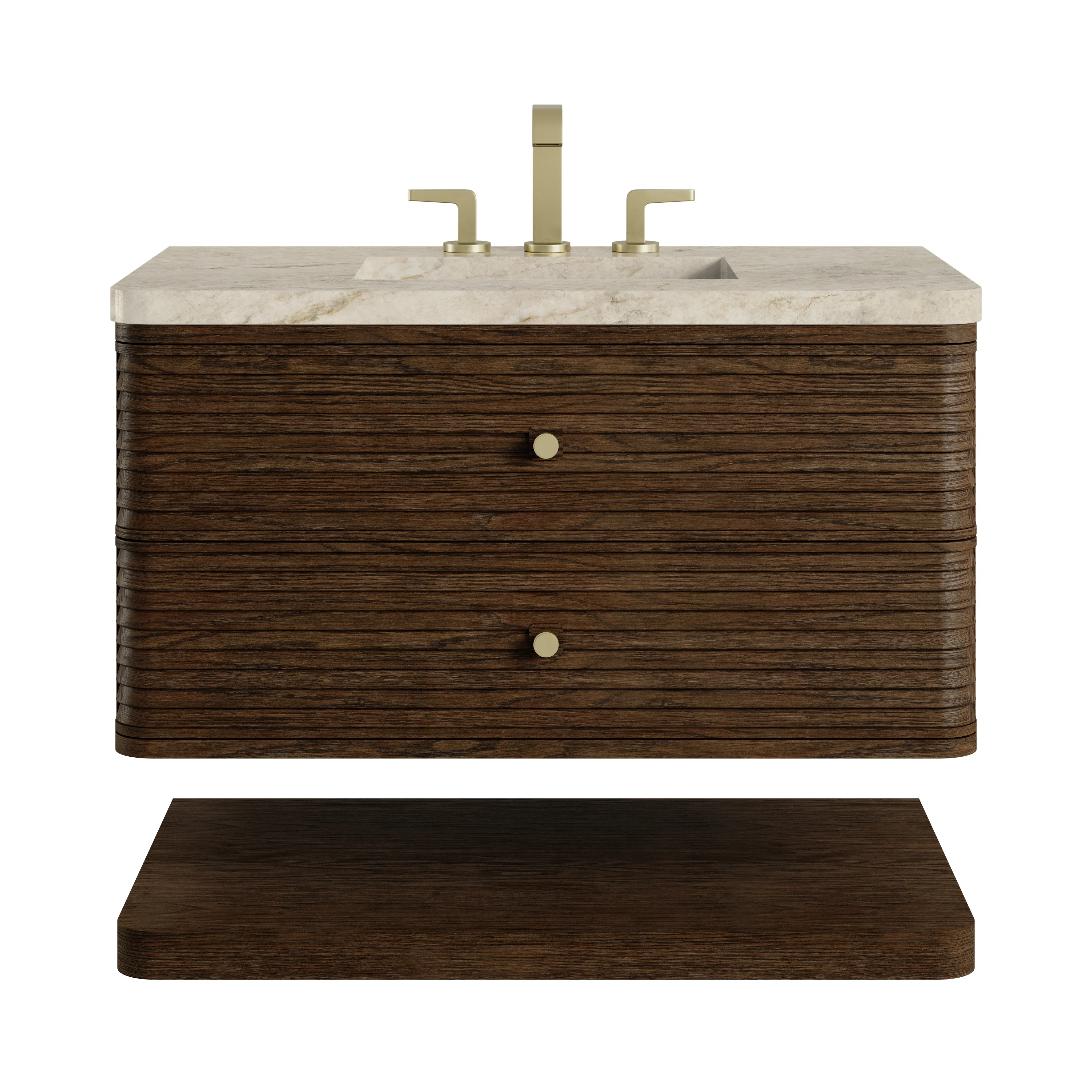 Allamari 36" Single Vanity, Sable w/ 3 CM Tajnar Eclos Top