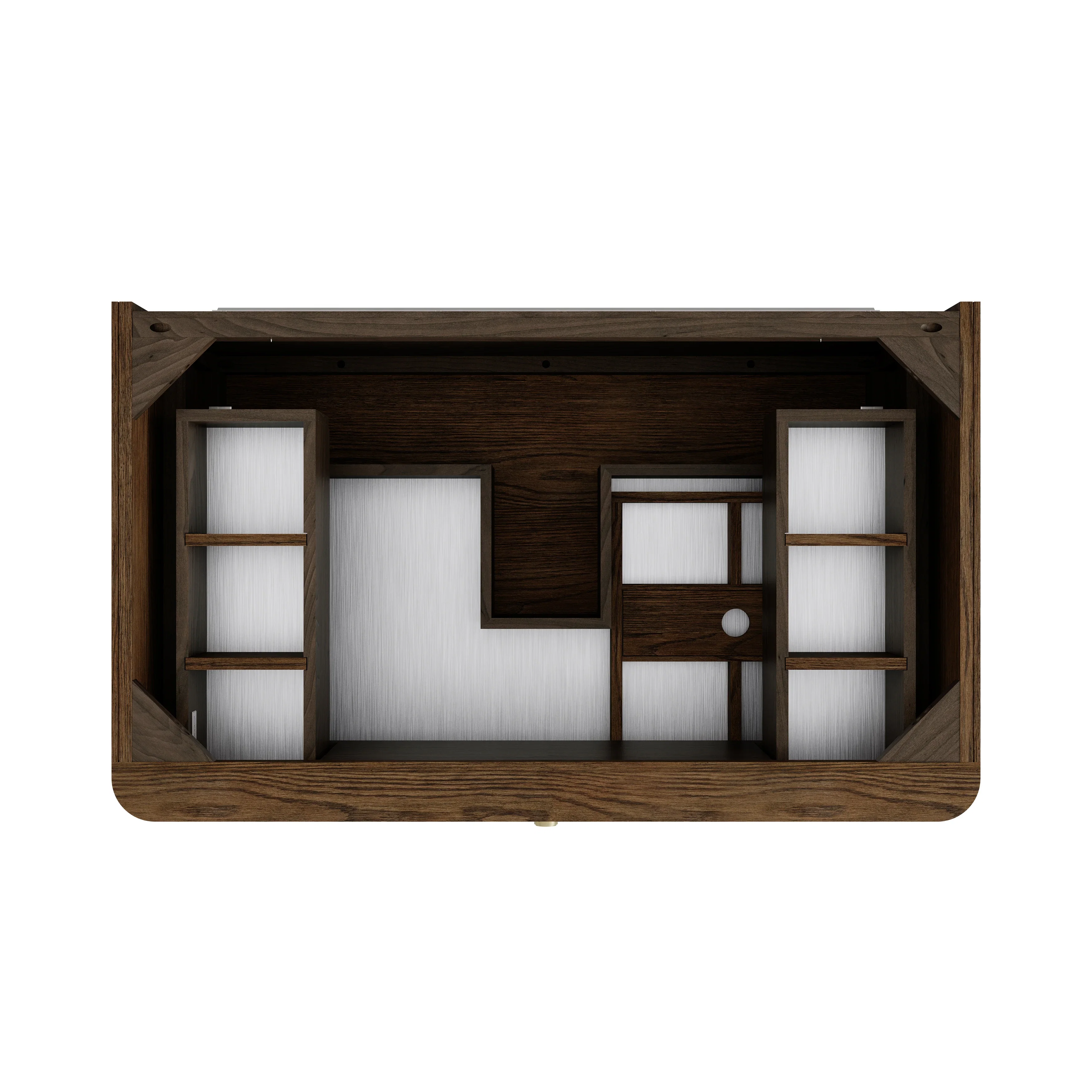 Allamari 36" Single Vanity, Sable w/ 3 CM White Zeus Silestone Top