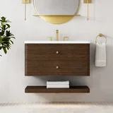 Allamari 36" Single Vanity, Sable w/ 3 CM White Zeus Silestone Top