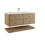 Allamari 48" Single Vanity, Dune Mist w/ Single Hole 3 CM White Zeus Silestone Top