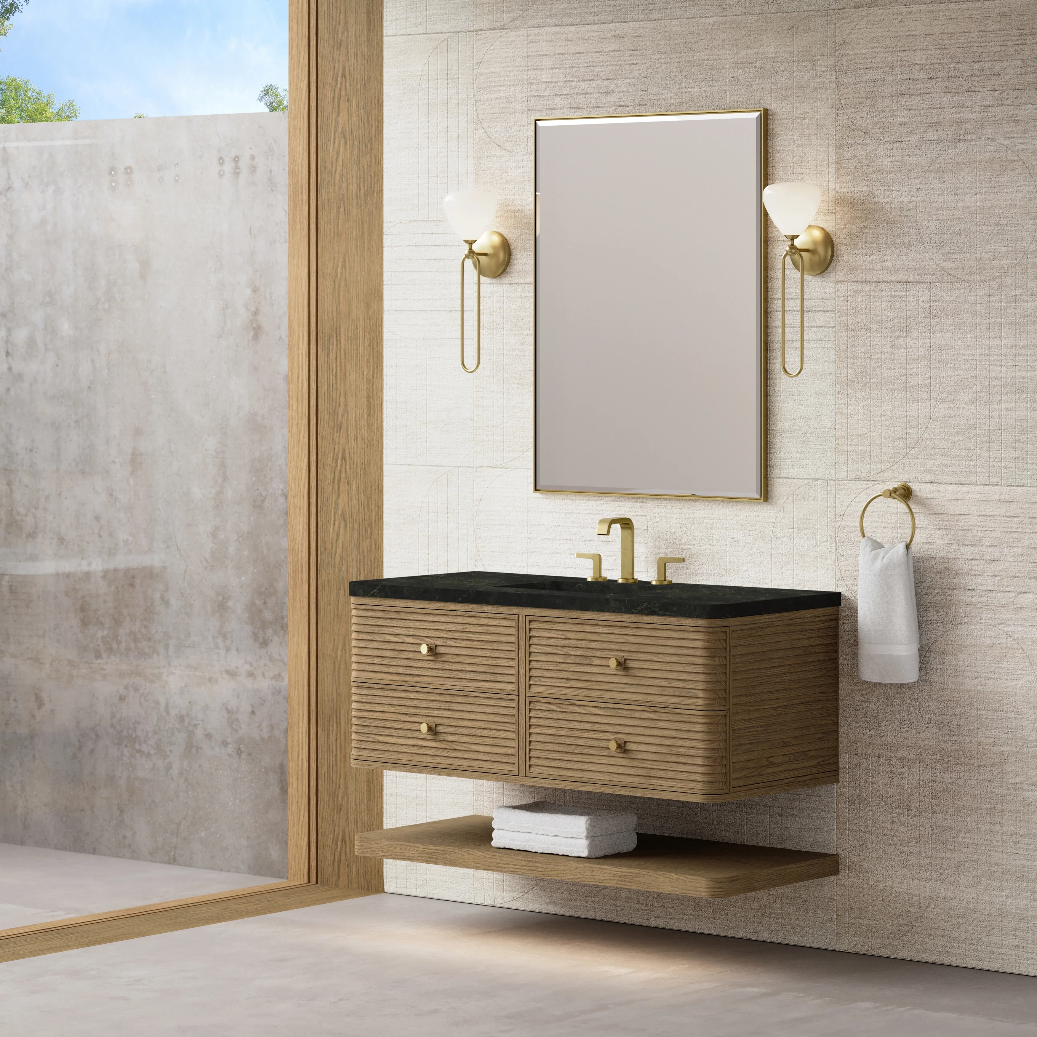Allamari 48" Single Vanity, Dune Mist w/ 3 CM Phantome Eclos Top