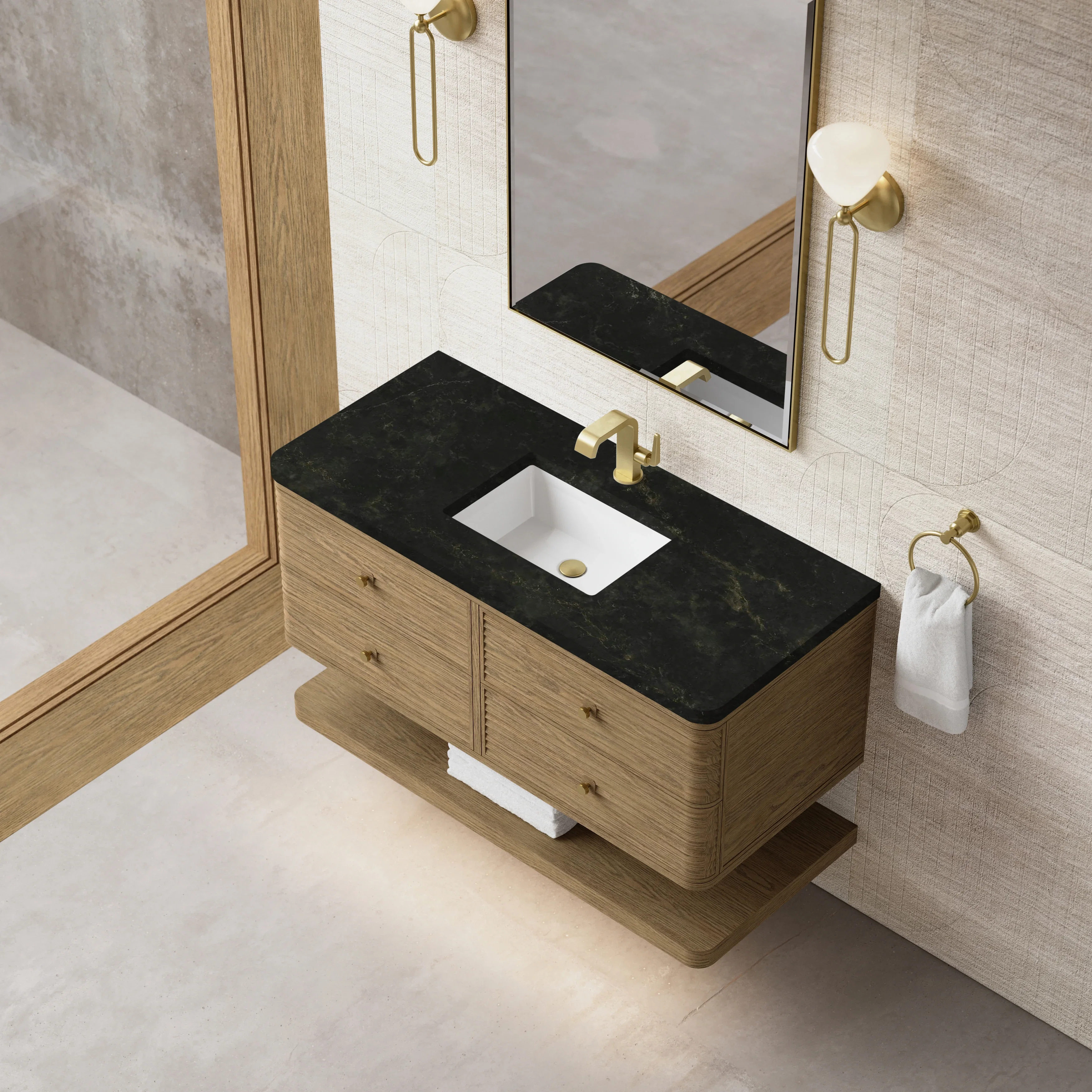 Allamari 48" Single Vanity, Dune Mist w/ 3 CM Phantome Eclos Top