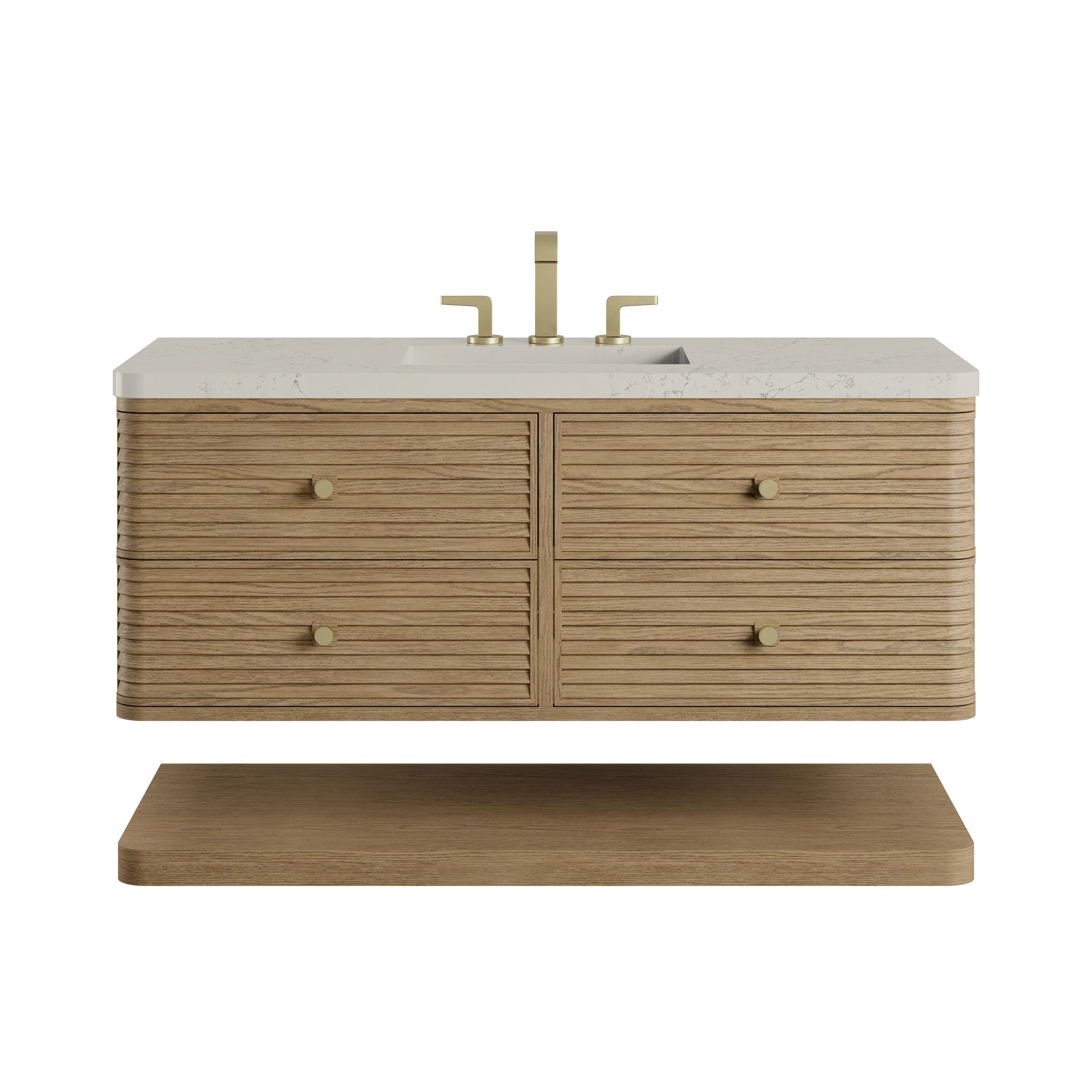 Allamari 48" Single Vanity, Dune Mist w/ 3 CM Siberian Silestone Top