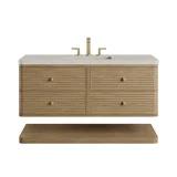 Allamari 48" Single Vanity, Dune Mist w/ 3 CM Siberian Silestone Top