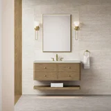 Allamari 48" Single Vanity, Dune Mist w/ 3 CM Siberian Silestone Top