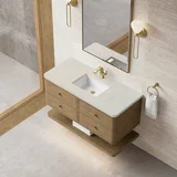 Allamari 48" Single Vanity, Dune Mist w/ 3 CM Siberian Silestone Top