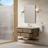 Allamari 48" Single Vanity, Dune Mist w/ 3 CM Victorian Silver Silestone Top