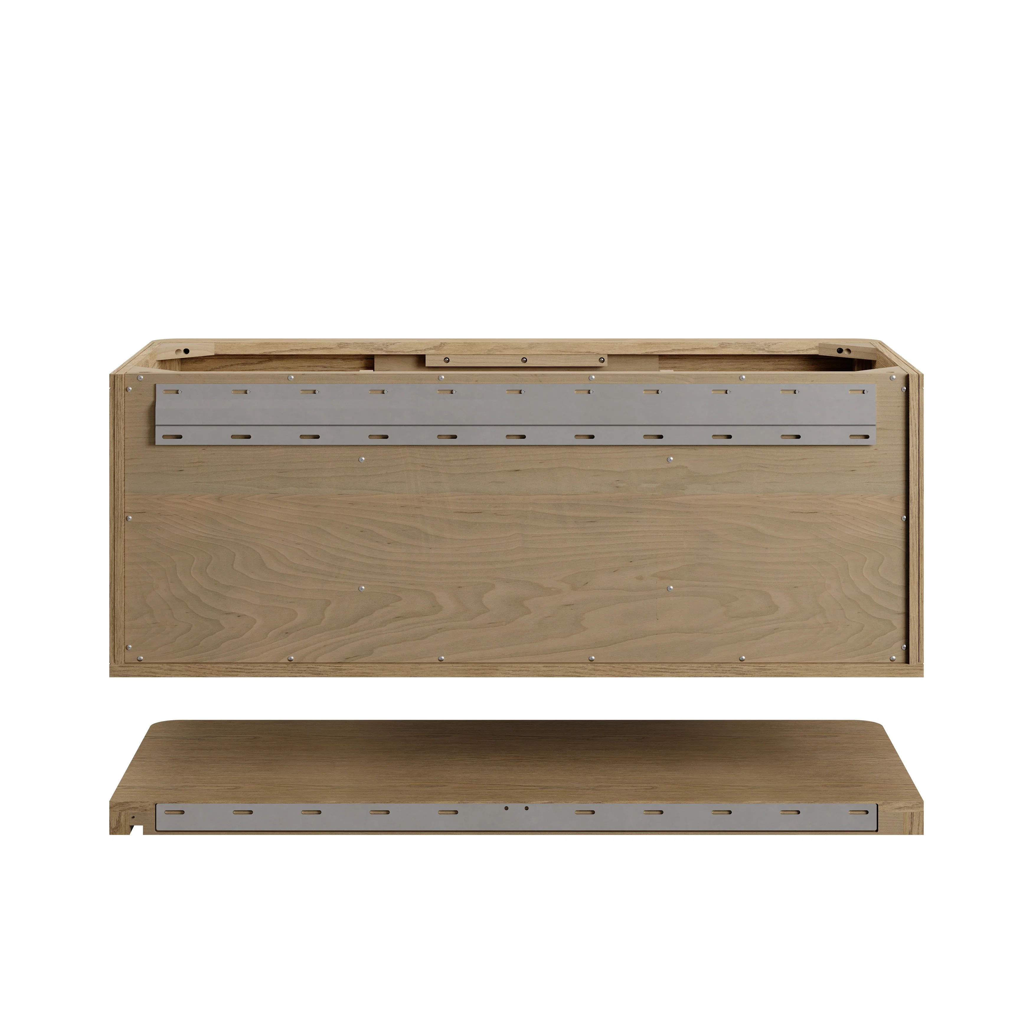 Allamari 48" Single Vanity, Dune Mist w/ 3 CM Victorian Silver Silestone Top