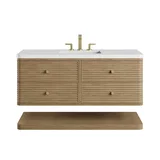 Allamari 48" Single Vanity, Dune Mist w/ 3 CM White Zeus Silestone Top