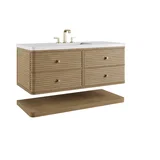 Allamari 48" Single Vanity, Dune Mist w/ 3 CM White Zeus Silestone Top