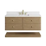 Allamari 48" Single Vanity, Dune Mist w/ 3 CM White Zeus Silestone Top