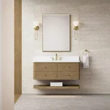 Allamari 48" Single Vanity, Dune Mist w/ 3 CM White Zeus Silestone Top
