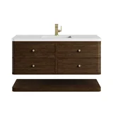 Allamari 48" Single Vanity, Sable w/ Single Hole 3 CM White Zeus Silestone Top