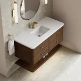 Allamari 48" Single Vanity, Sable w/ Single Hole 3 CM White Zeus Silestone Top