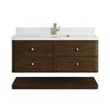 Allamari 48" Single Vanity, Sable w/ Single Hole 3 CM White Zeus Silestone Top