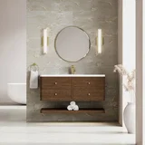 Allamari 48" Single Vanity, Sable w/ Single Hole 3 CM White Zeus Silestone Top