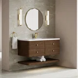 Allamari 48" Single Vanity, Sable w/ Single Hole 3 CM White Zeus Silestone Top