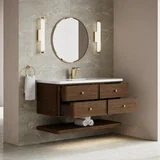 Allamari 48" Single Vanity, Sable w/ Single Hole 3 CM White Zeus Silestone Top