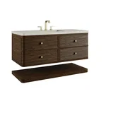 Allamari 48" Single Vanity, Sable w/ 3 CM Siberian Silestone Top w/FreePower Wireless Charger