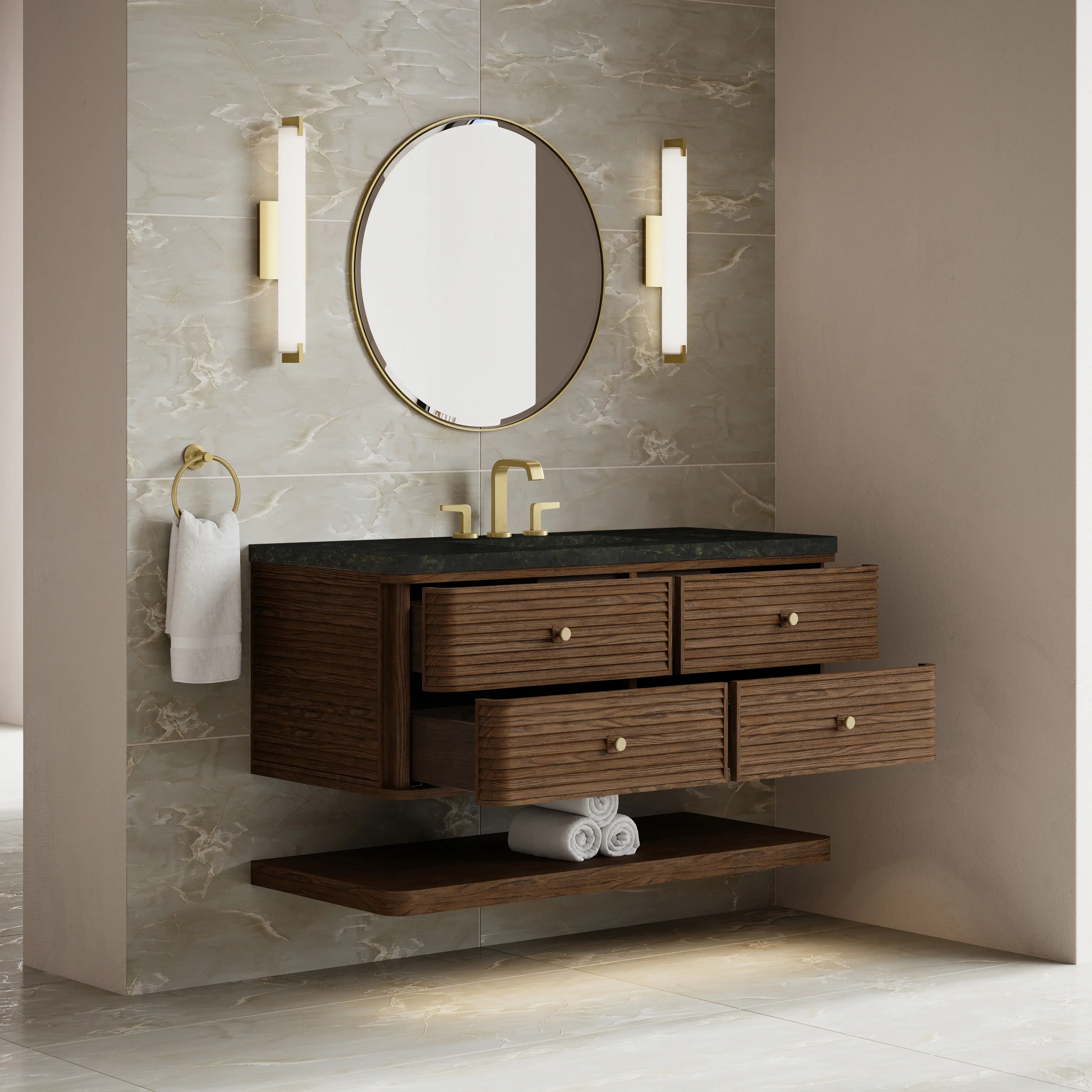 Allamari 48" Single Vanity, Sable w/ 3 CM Phantome Eclos Top