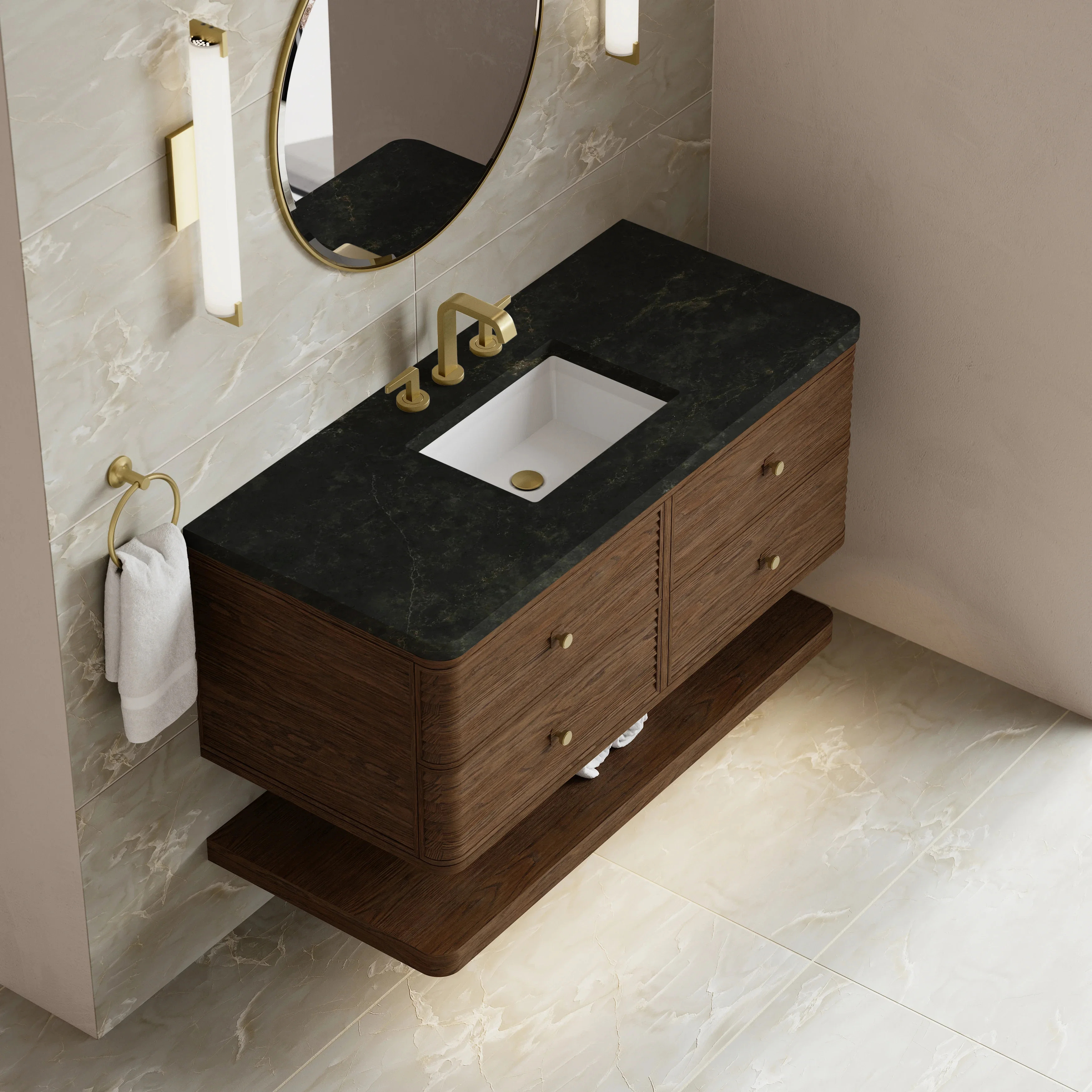 Allamari 48" Single Vanity, Sable w/ 3 CM Phantome Eclos Top