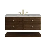 Allamari 48" Single Vanity, Sable w/ 3 CM Victorian Silver Silestone Top