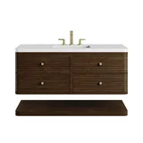 Allamari 48" Single Vanity, Sable w/ 3 CM White Zeus Silestone Top