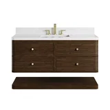 Allamari 48" Single Vanity, Sable w/ 3 CM White Zeus Silestone Top