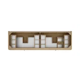 Allamari 72" Double Vanity, Dune Mist w/ Single Hole 3 CM Victorian Silver Silestone Top