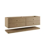 Allamari 72" Double Vanity, Dune Mist w/ Single Hole 3 CM White Zeus Silestone Top