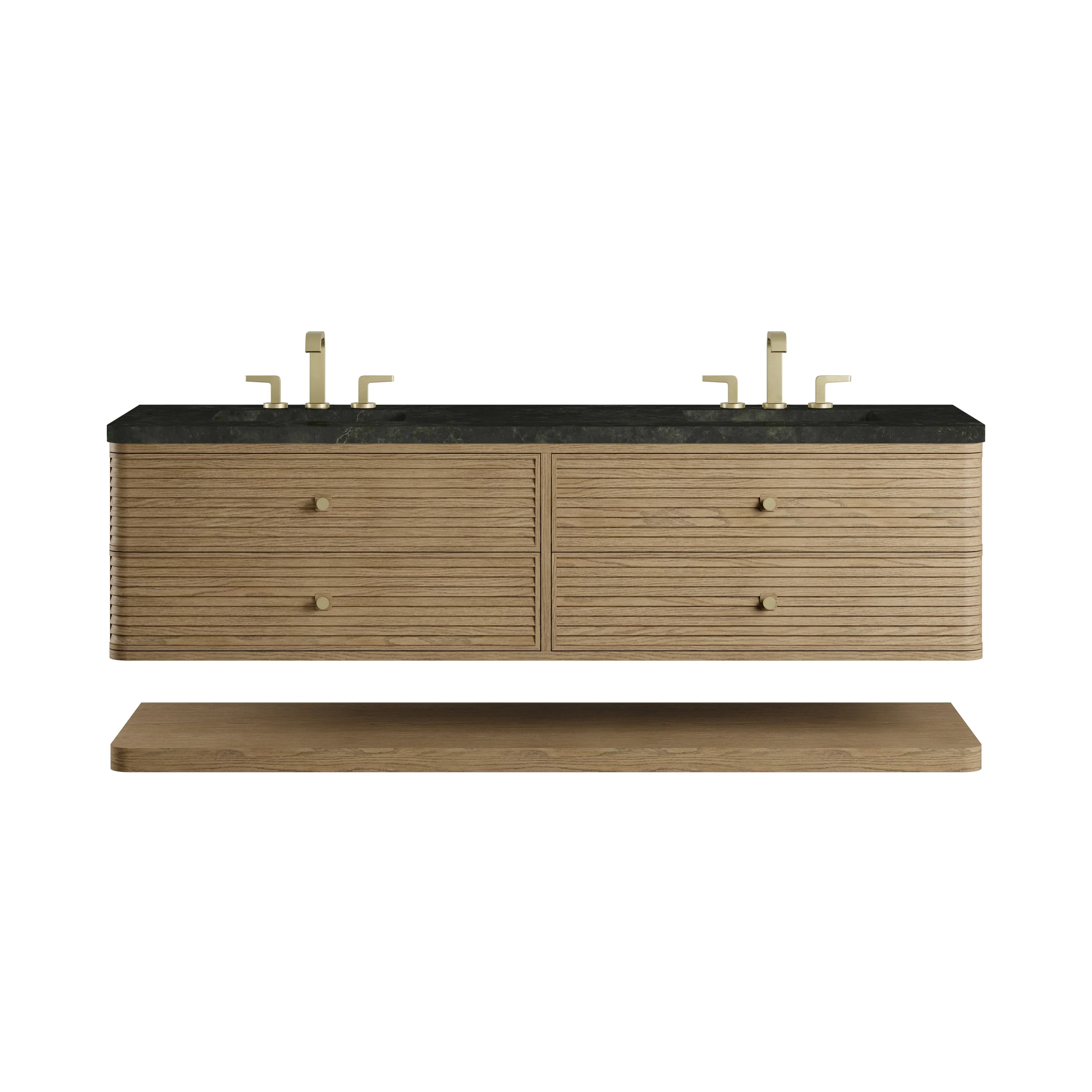 Allamari 72" Double Vanity, Dune Mist w/ 3 CM Phantome Eclos Top