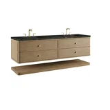 Allamari 72" Double Vanity, Dune Mist w/ 3 CM Phantome Eclos Top