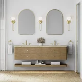 Allamari 72" Double Vanity, Dune Mist w/ 3 CM Tajnar Eclos Top