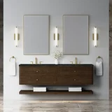 Allamari 72" Double Vanity, Sable w/ 3 CM Phantome Eclos Top
