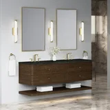 Allamari 72" Double Vanity, Sable w/ 3 CM Phantome Eclos Top