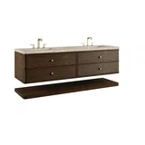 Allamari 72" Double Vanity, Sable w/ 3 CM Tajnar Eclos Top