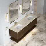 Allamari 72" Double Vanity, Sable w/ 3 CM Tajnar Eclos Top