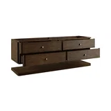Allamari 72" Double Vanity, Sable w/ 3 CM Victorian Silver Silestone Top