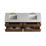 Allamari 72" Double Vanity, Sable w/ 3 CM White Zeus Silestone Top