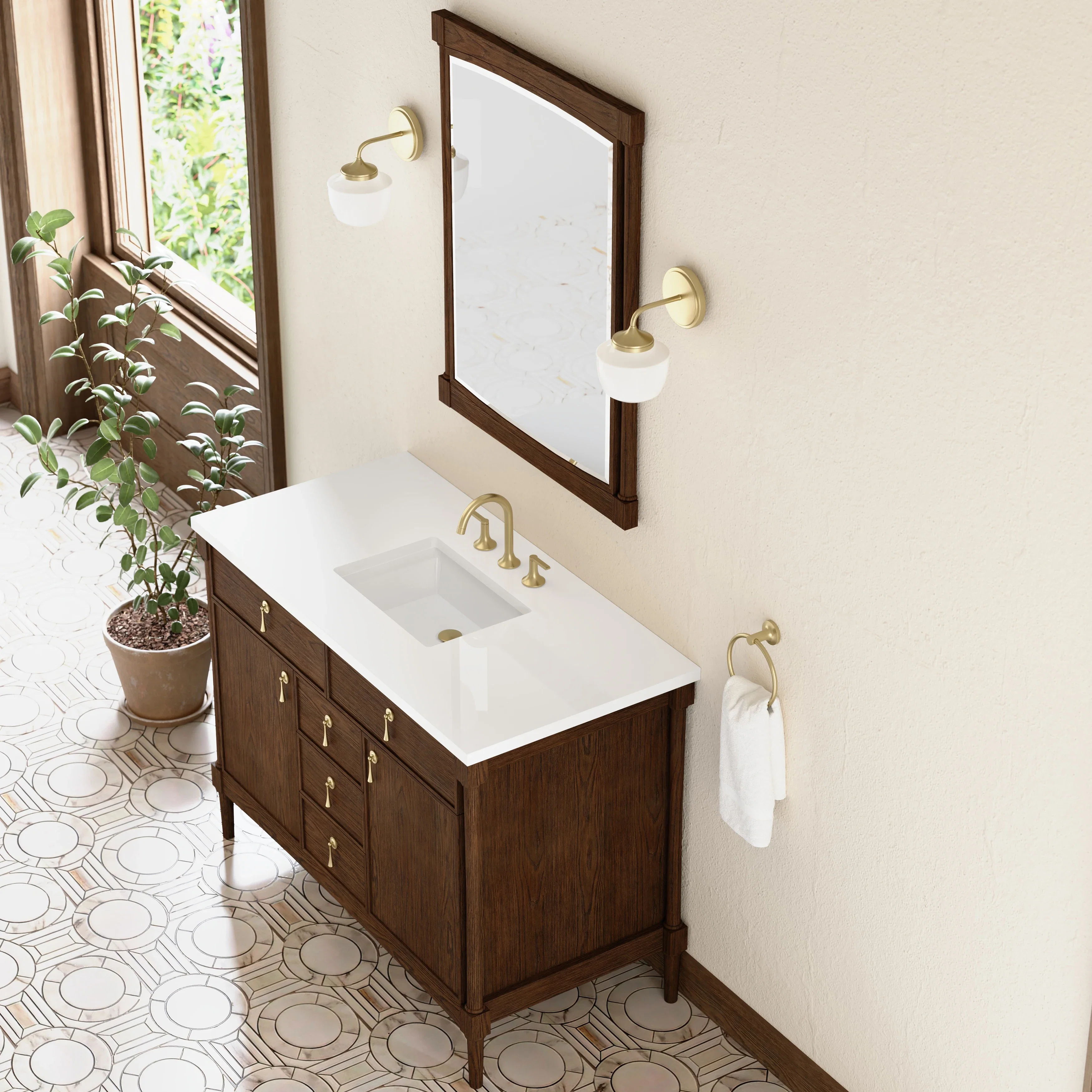 Kinnsden 30" Mirror, Sable Oak