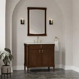 Kinnsden 36" Single Vanity, Sable Oak w/ 3 CM Lime Delight Silestone Top