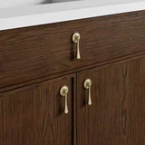 Kinnsden 36" Single Vanity, Sable Oak w/ 3 CM Parisien Bleu Silestone Top