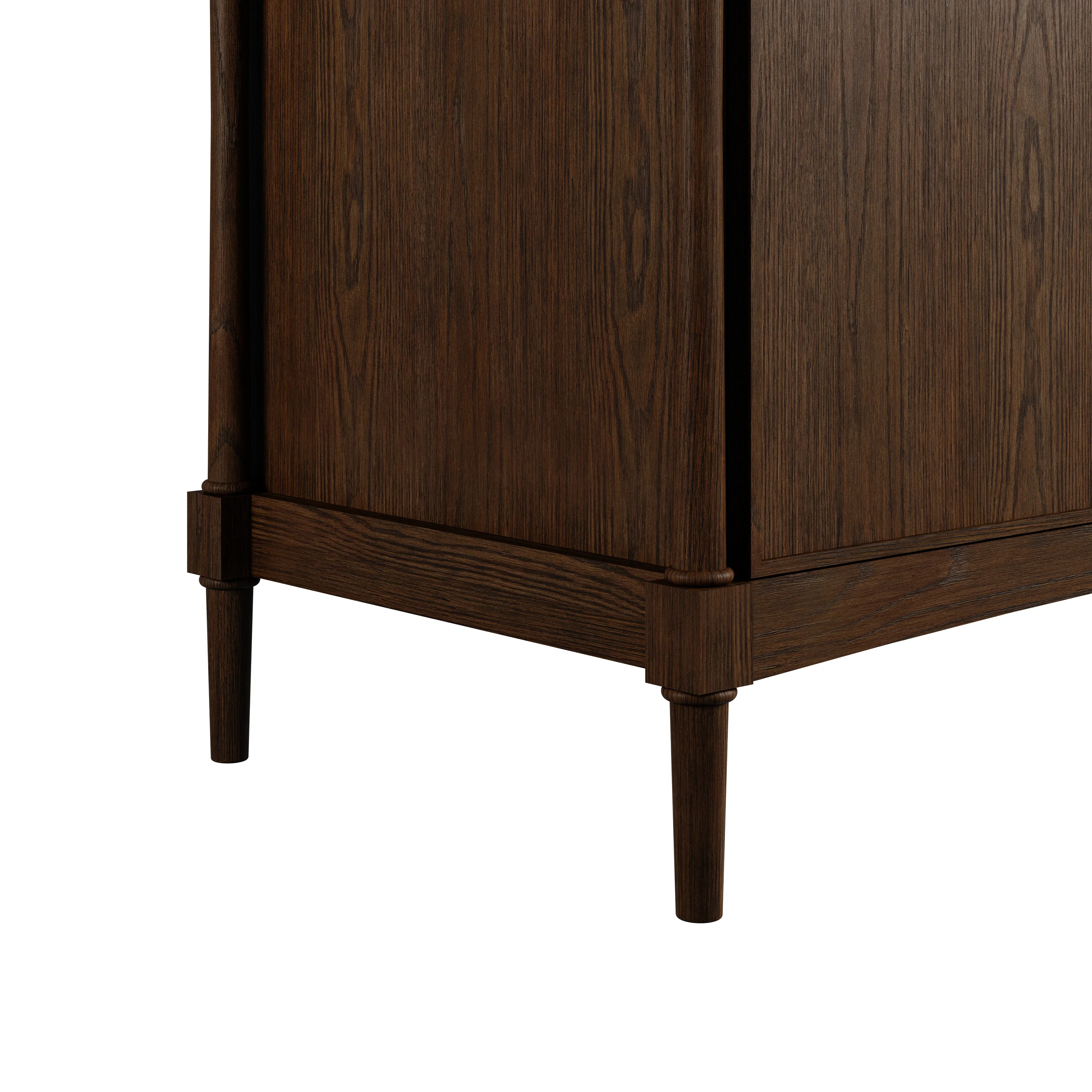 Kinnsden 36" Single Vanity, Sable Oak w/ 3 CM Parisien Bleu Silestone Top