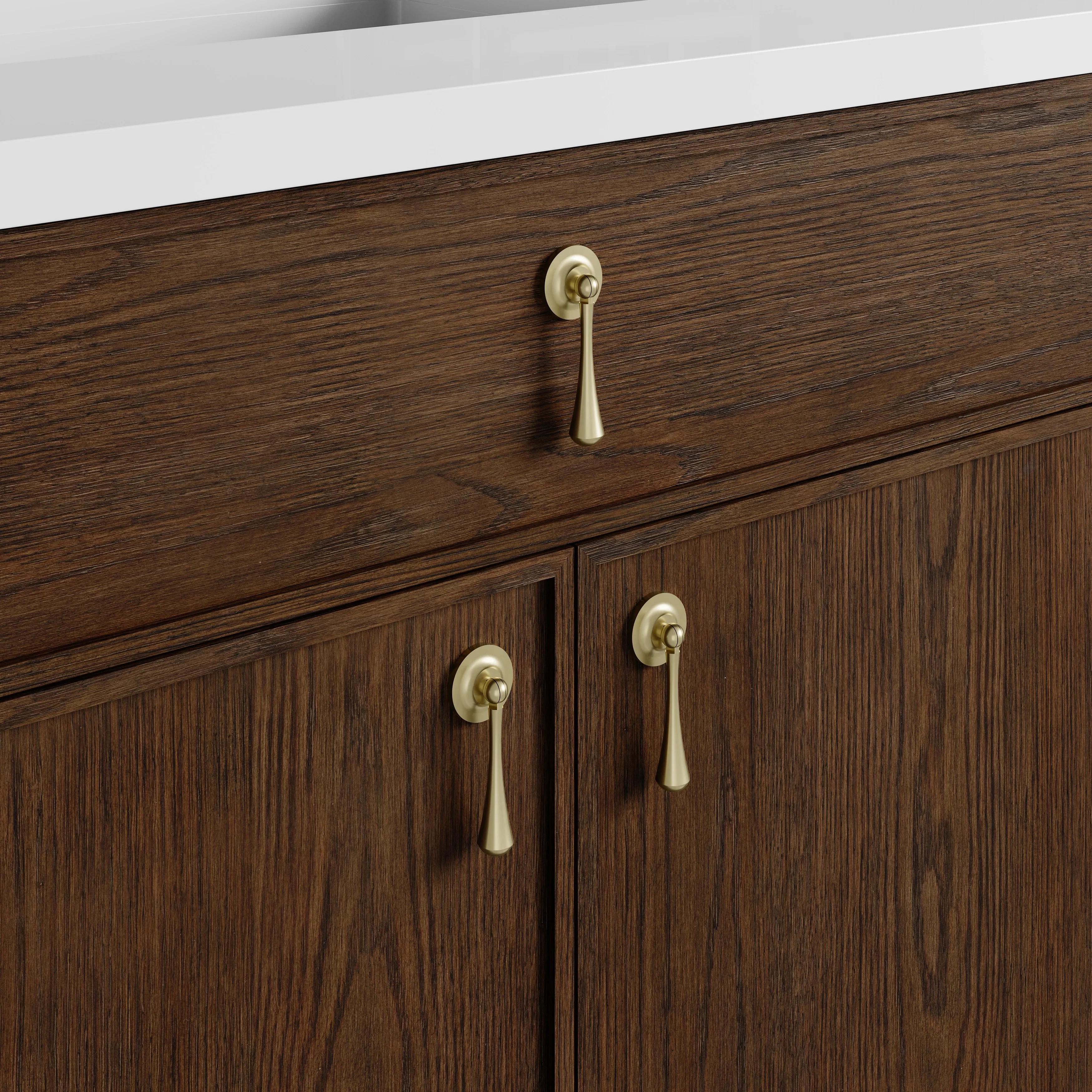 Kinnsden 36" Single Vanity, Sable Oak w/ 3 CM Siberian Silestone Top
