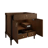 Kinnsden 36" Single Vanity, Sable Oak w/ 3 CM Siberian Silestone Top